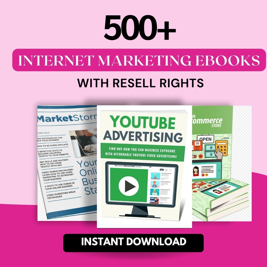 Digital Marketing 500 eBooks Pack with Resell Rights