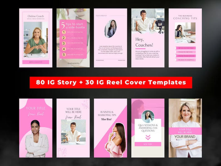 500 Editable Planner Templates l SBB Business Coaching Bundle l Social Media Posts, Story, Carousel